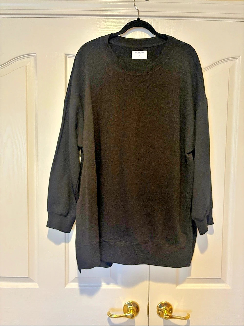 Old Navy SoSoft Tunic Length Sweatshirt Black XL